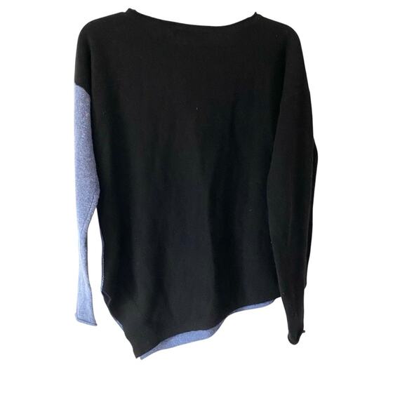 360 Cashmere Asymetric Sweater Black Blue size medium size small - Picture 5 of 7
